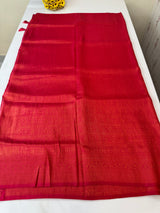 Brocade soft silk saree in copper zari weaving  MS6771