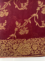 Banarasi Tussar Georgette Saree  - MS44376 DeepMaroon