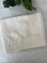 Soft Organza saree with cutwork borders and sequins work - MOS4551