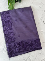 Blended tussar saree with cutwork - MSHK678