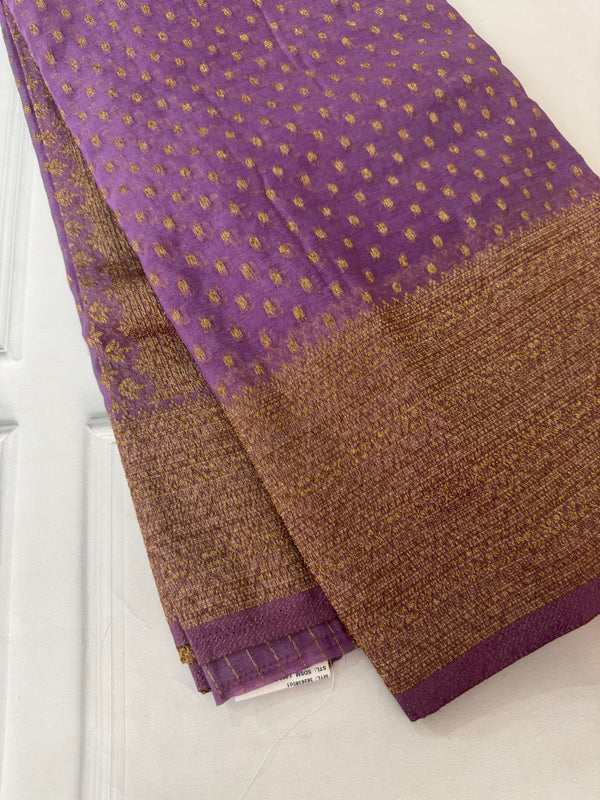 Semi banarasi Khaddi Georgette saree - MS1498 DarkLavender
