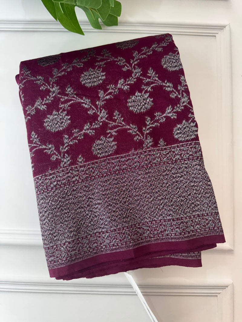 Banarasi viscose Georgette saree SEFNTHR - DeepWine