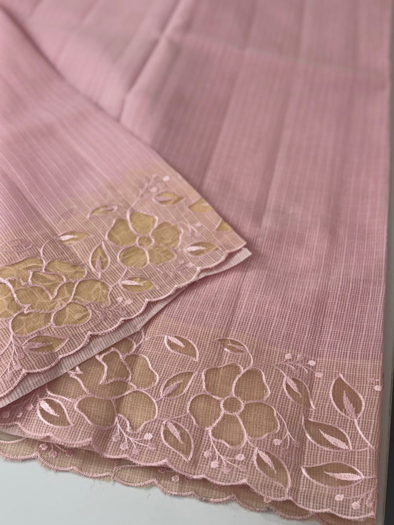 Soft kota silk saree with applique work MS85432