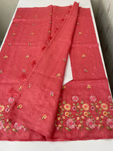 Art tussar saree with embroidery MST677