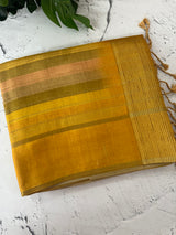 Multi color Semi soft silk saree with borders MSS590