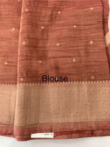Banarasi crush georgette saree- MS1341 DuskyPeach