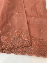 Viscose Organza saree with applique work-MSH103 DuskyPeach