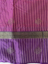 Checks Semi kanchi silk saree with blouse MBS7859