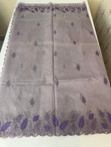 Viscose Organza saree with applique work-MSH103 Mauve