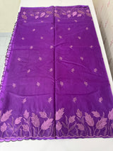 Semi Organza saree with thread work - MSH7654