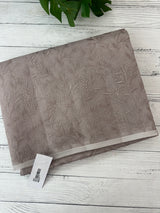 Supernet embriodery saree MS7854 - Pastel NudeBrown