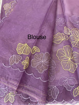 Soft Organza saree with thread work - MSH910 Purple