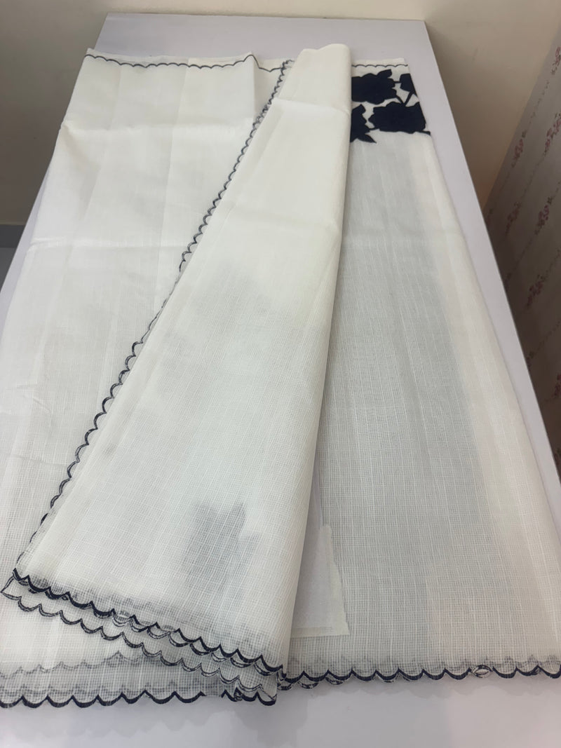 NetKota Applique work saree  MSH138- Dark NavyBlue