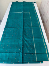 Semi silk saree with retta pettu borders  MTS455 Teal