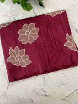 Blended tussar saree with applique borders MTSS459