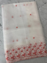 Soft Organza saree with embroidery borders - MCW896