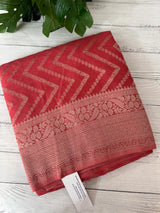 Semi Banarasi Georgette saree MKGS721- Peach