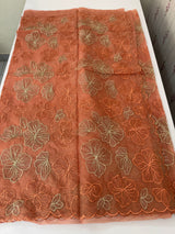Soft Organza saree with thread work - MSH910 Peach