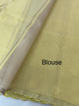 Soft Tissue kota embroidery saree MSK4660 Yellow