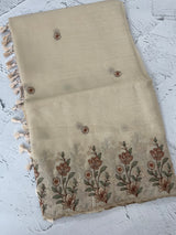 Soft crush chiffon saree with embroidery MCH390