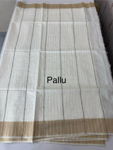 Soft blended tussar saree MKT121 - lines