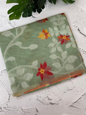 Jamdani silk Cotton Saree with thread work  MSJ787