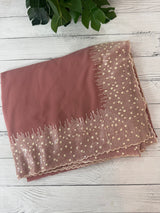 Designer georgette sarees with blouse MGS5321- DuskyPeach
