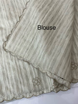 Semi silk saree with cutwork on pallu MSR908- Dusky GreenishGrey