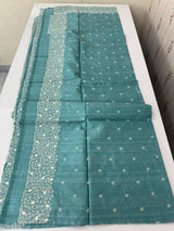 Semi tussar saree with embroidery MST121 Blue