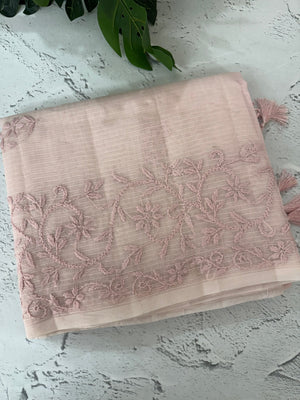 Premium NetKota saree with Hand Chikankari work  MSH246