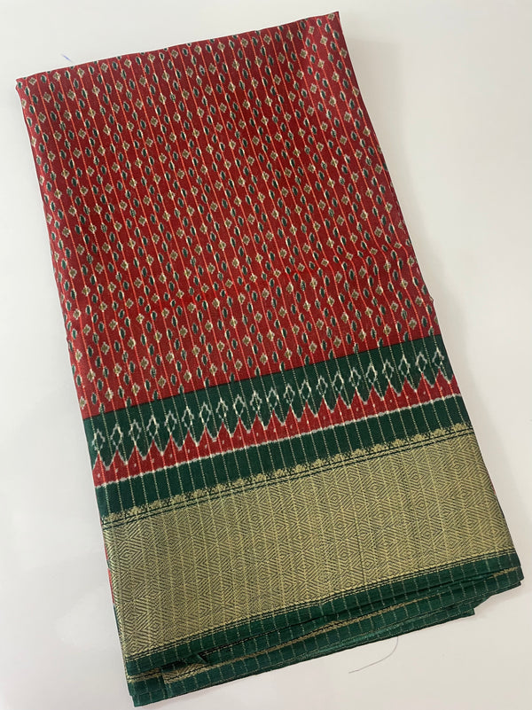 Semi silk saree with zari border MS99789