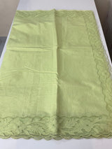 Mul chanderi saree with applique borders MSH111- PastelGreen