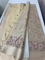 Tissue silk saree with embroidery MSH235