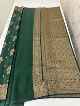 Semi banarasi saree with zari buttas - MBS6754