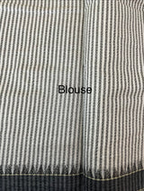 Blended tussar saree with cross embriodery - MSH1456