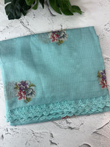 Silky kota embroidery saree MSK4359 Blue