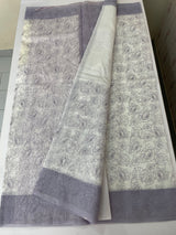 Ombre Kota Supernet saree with cross  embroidery MS1445