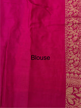 Banarasi viscose Georgette saree MKGS611- Orange to Magenta