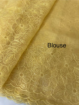 Glass Organza saree with thread work - MCW889