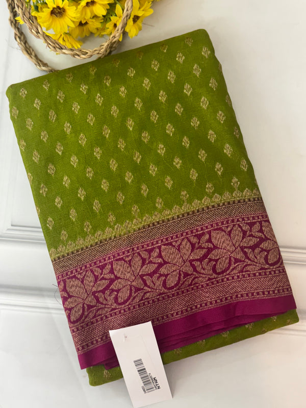 Banarasi viscose Georgette saree MKGS611
