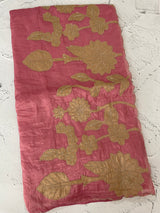 Soft crush Organza saree with embroidery and applique work MS14764