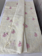 Netkota embriodery saree MS1495 Warm Ivory