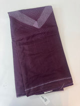 Supernet saree with crochet work and lace border MCJ5433 -Wine(V shape Crochet)