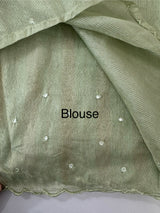 Fancy Chanderi silk saree with blouse MFC217