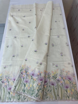 Mul chanderi embriodery saree with scalloped borders MSH176