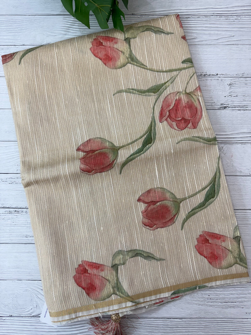 Jute tissue saree MS9932