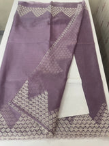 Soft Organza saree with embroidery and sequins borders - MCK286 DustyPurple