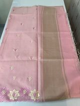 Soft Tissue kota embroidery saree MSK4660 Pink