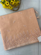 Kota silk embroidery saree MS8890 PastelPeach