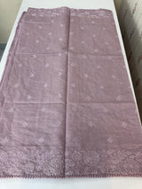 Malai chanderi saree with embroidery work MSM890
